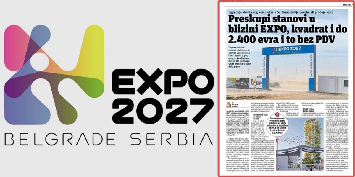 Iz preduzeća EXPO 2027 razbucali tajkunski list "Nova"! Uputili oštri demant: Povezujete cene sa najvećim događajem u Srbiji na maliciozan način