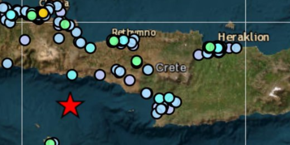 Snažan zemljotres pogodio Grčku! Epicentar ostrvo Krit!