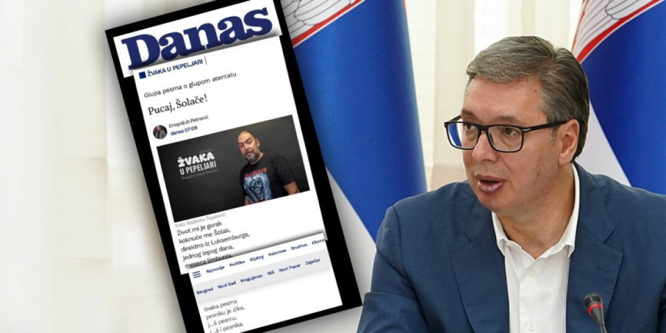 Šolakovci maštaju o mrtvom predsedniku! Pucaj, Šolače, j***š Vučića: Urednik “Danasa” objavio skandaloznu pesmu