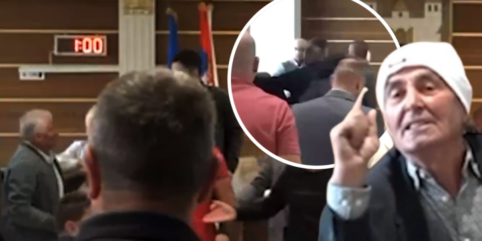 (VIDEO) TUČA I PLJUVANJE MEĐU ODBORNICIMA! Totalni skandal na sednici Skupštine opštine Sjenica!