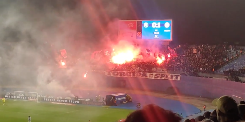 Sprema se haos! "Torcida" zapalila stadion i najavila dolazak u Beograd (VIDEO)