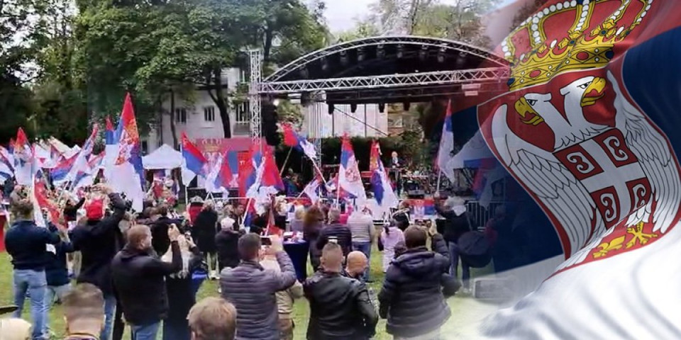 Crveno, plavo i belo - s njom se diči srpstvo celo! U Bavarskoj zagrmelo "Veseli se, srpski rode", dok se vijore naše trobojke! (VIDEO)