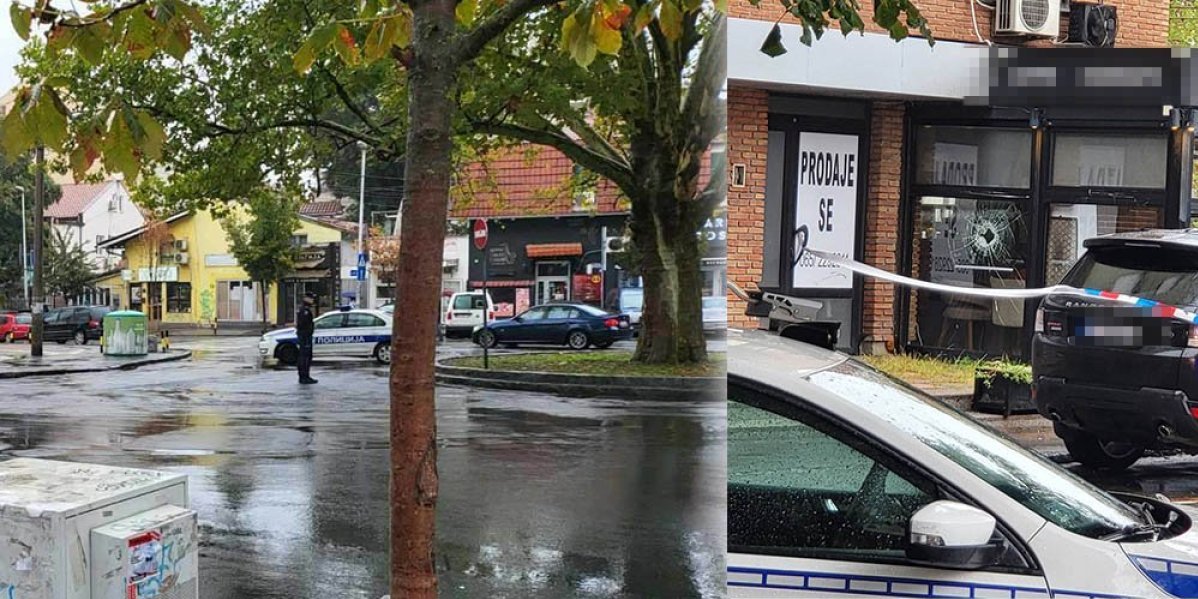 Jezive scene kod kafića u koji je bačena bomba! Rupa u izlogu lokala, inspektori na terenu! (FOTO/VIDEO)