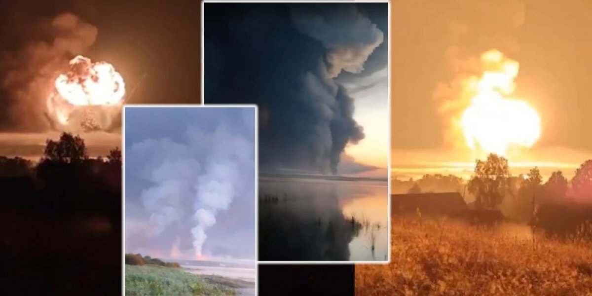 (VIDEO) Cela Rusija na nogama! Kao da je pala nuklearna bomba! Stravična eksplozija u Tveru, uništeno ogromno skladište svih mogućih raketa!