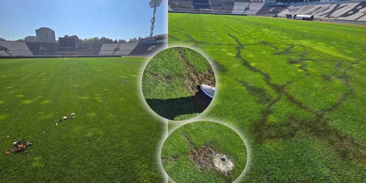 Kriminalci su provalili na stadion i uništili teren! Hitno saopštenje Partizana!