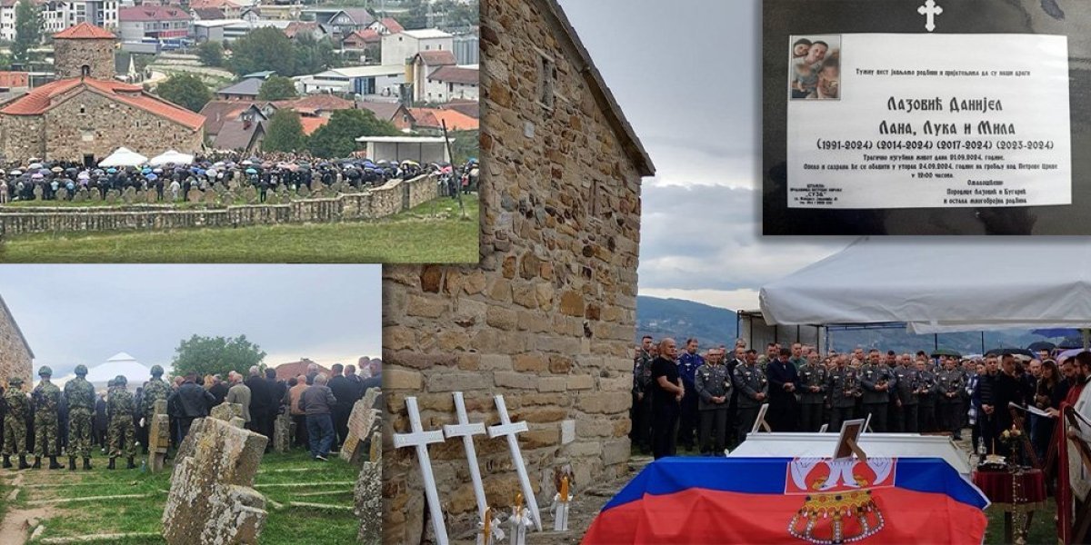 Cela Raška plače! Sahranjeni Lazovići, deca pokopana u belim kovčezima! Majka neutešna: "Sve sam izgubila" (FOTO/VIDEO)