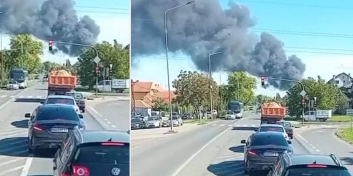 Dim stigao skoro do Beograda! Panika u Pančevu, izbio požar na nepoznatoj lokaciji, dim kulja (VIDEO)