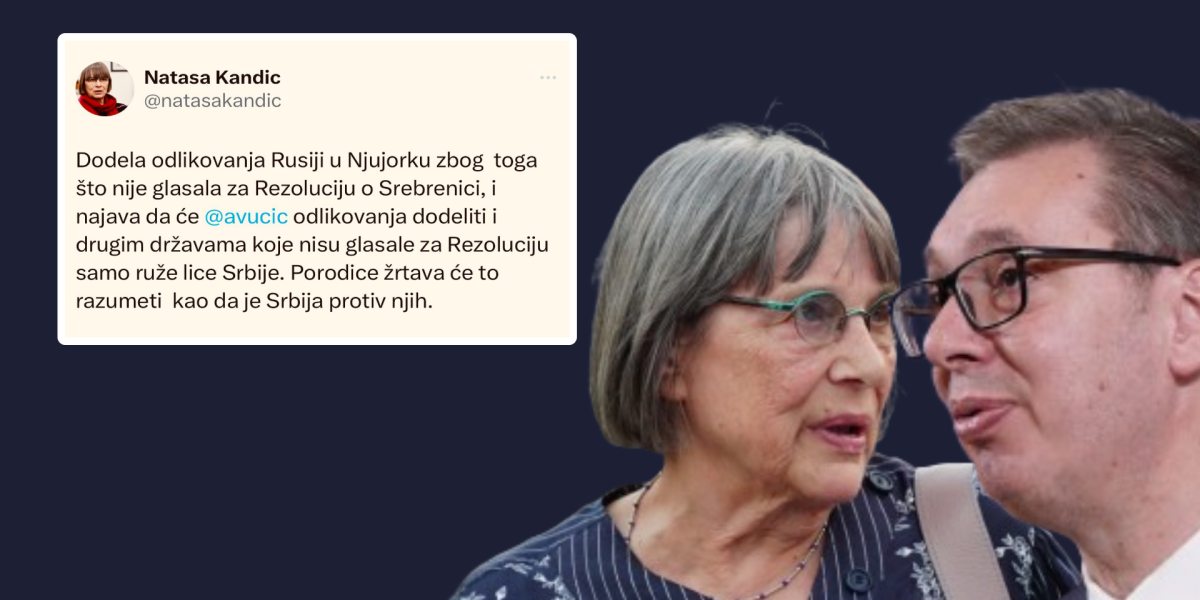 NJENA IZJAVA JE ORDEN ZA VUČIĆA! Nataša Kandić napala predsednika zbog dodele odlikovanja Rusiji: "To ruži lice Srbije"