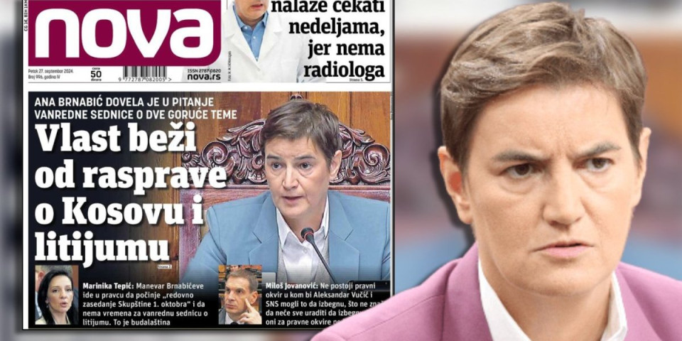 Opet laži Šolakovih medija! Brnabić: Ne bežimo od teme KiM i litijuma, to radi opozicija! Izgleda da ih je sramota onakvog predloga zakona, a ja se toj raspravi beskonačno radujem!