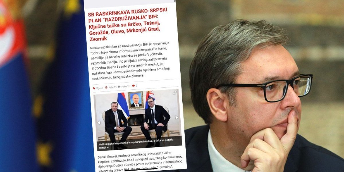 Nastavljaju sa lažima! Islamistička Slobodna Bosna udarila na predsednika Vučića, Srbiju i Srpsku! (FOTO)