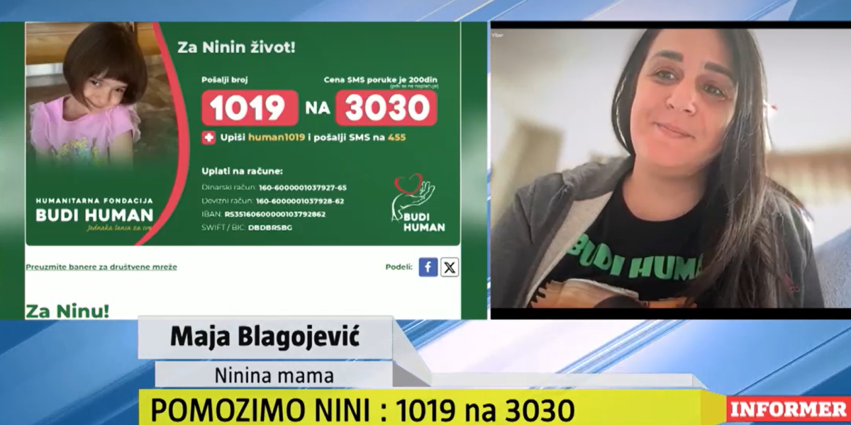 Srbijo, pomozi maloj Nini! Nečije malo je za nju mnogo: Reči njene majke odjekuju! (VIDEO)