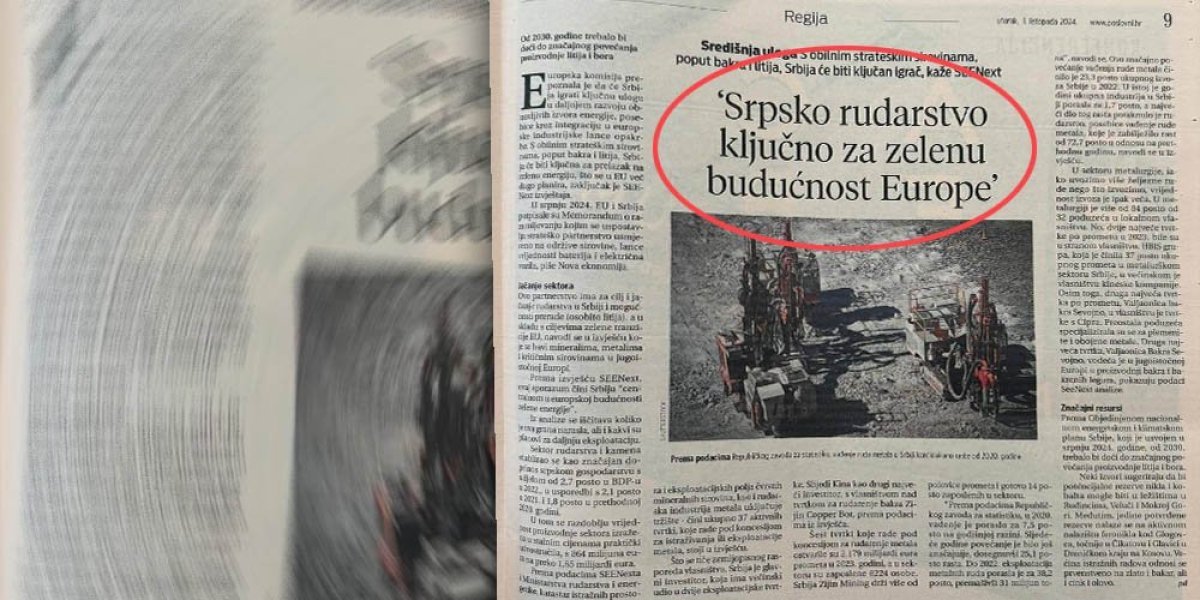 Hrvati priznaju: Srbija će biti ključni igrač, srpsko rudarstvo najvažnije za zelenu budućnost Evrope