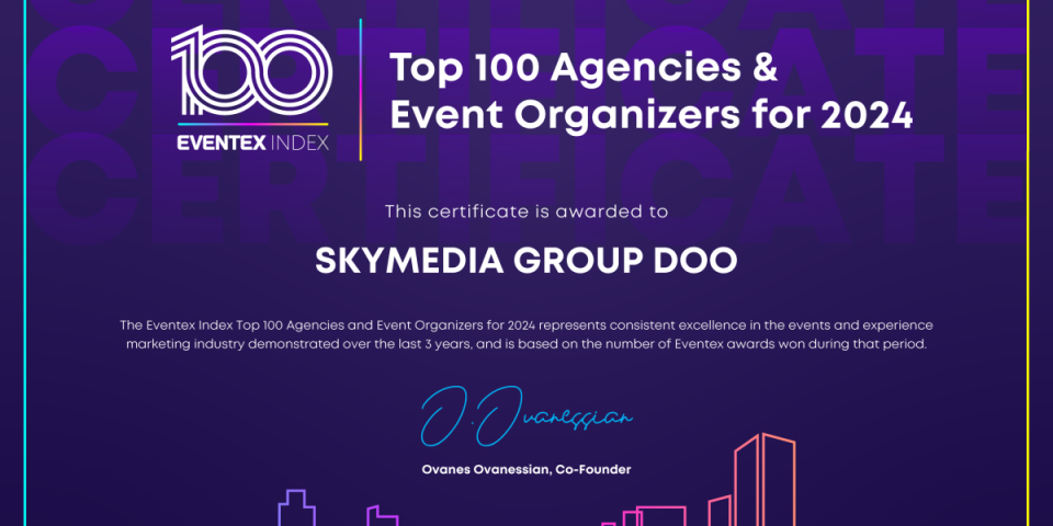 SKYMUSIC uvršten u top 100 organizatora događaja za 2024. godinu na globalnom nivou