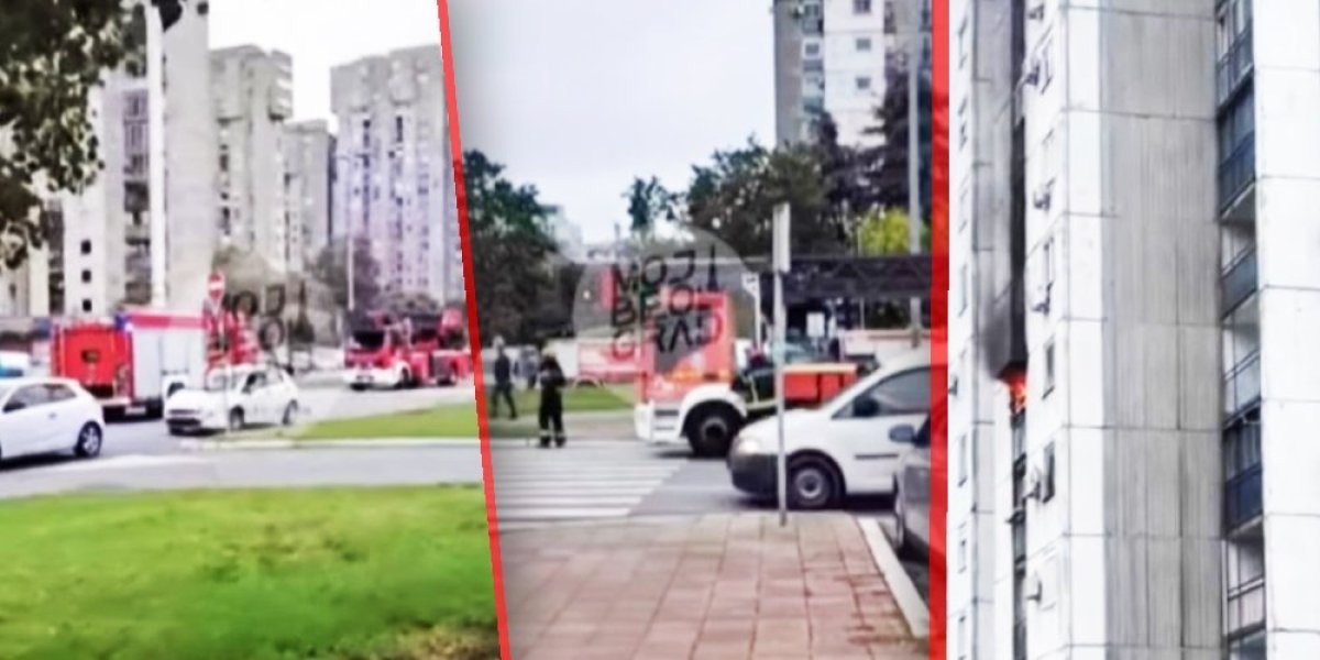 Povređena jedna osoba u buktinji u bloku! Detalji požara u stanu na Novom Beogradu (VIDEO)