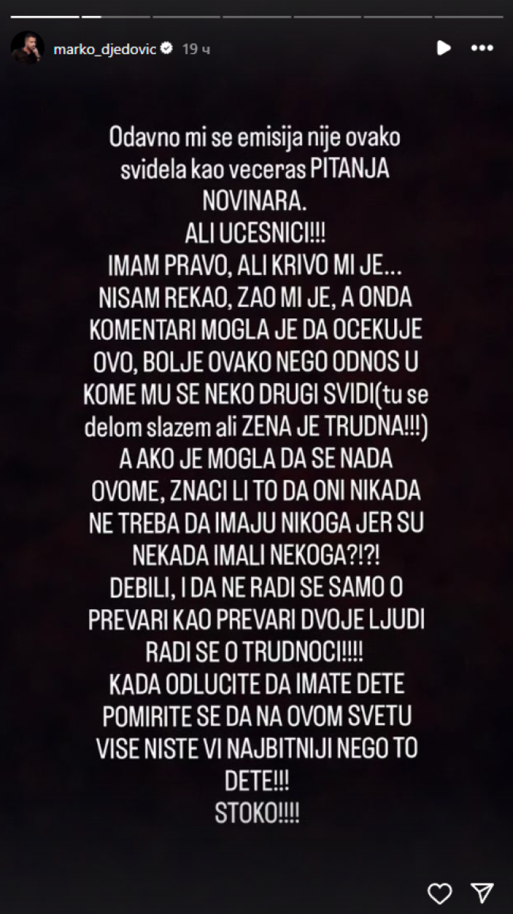 "Debili, ne radi se o prevari, već o trudnoći!" Đedović opleo po onima koji podržavaju Terzu i Sofiju, pa stao na Miličinu stranu!