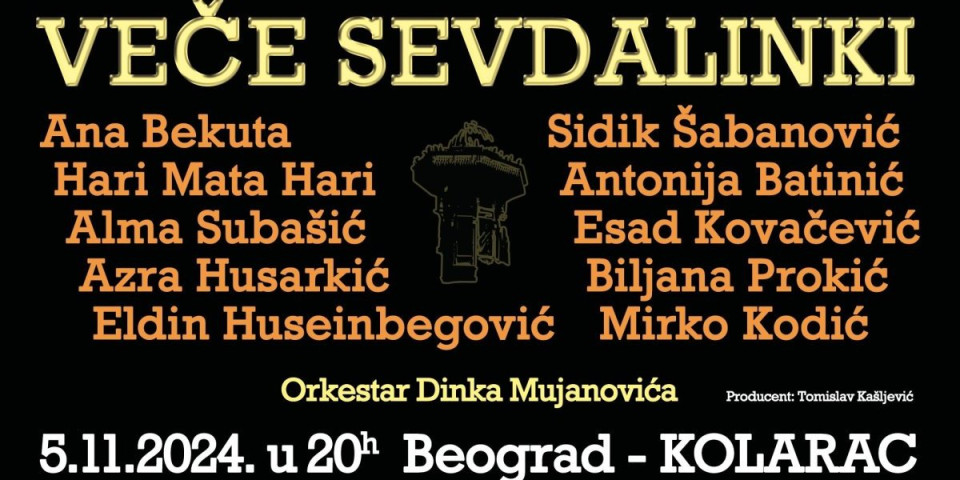 Veče sevdalinki na Kolarcu: Emocije, tradicija i vrhunski izvođači u srcu Beograda