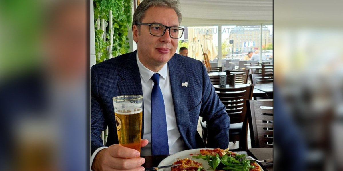 Pica je onako, a pivo je top! Vučić objavio fotografiju pred sastanak sa Šolcom!