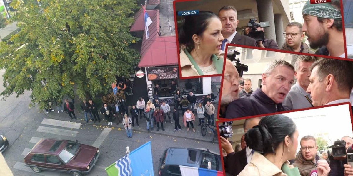 Ćuta udario radnika obezbeđenja u Loznici, opozicija pretila poslanici SNS: Dobićeš svoje ako samo probaš da uđeš! (FOTO+VIDEO)