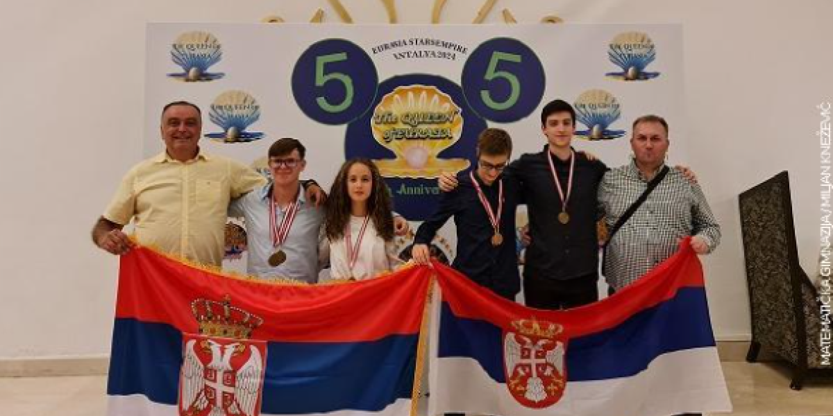 Zlatni učenici Matematičke gimnazije! Andrej, Stefan, Vladimir i Nina osvojili čak šest zlatnih medalja na Olimpijadi u Turskoj!