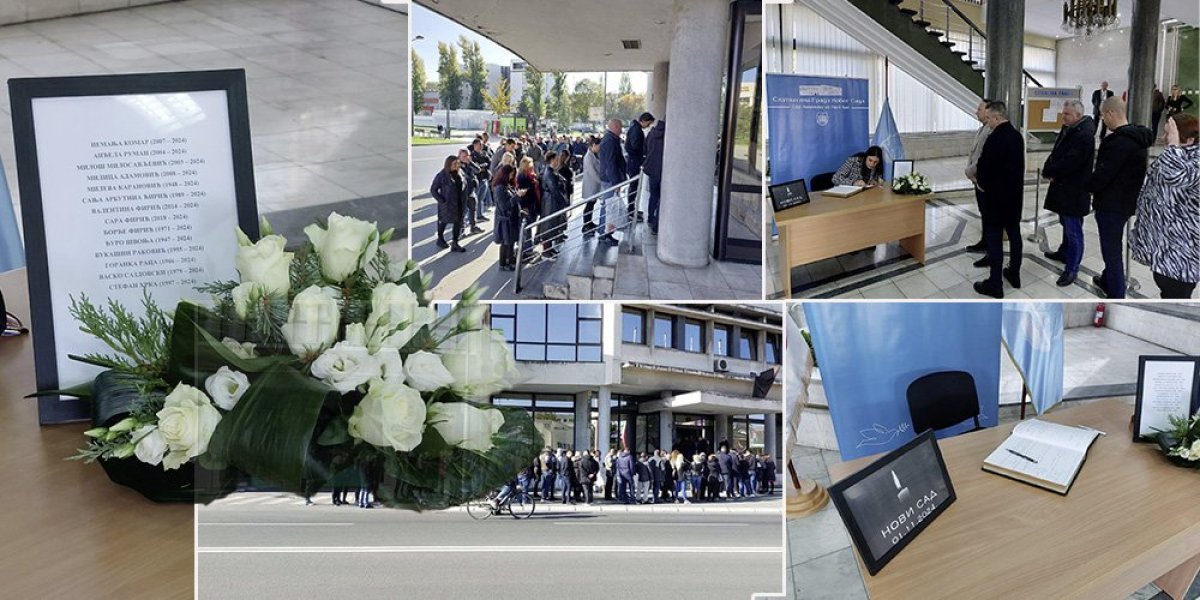 Uplakani čekaju da se upišu u Knjigu žalosti! Kolone Novosađana ispred Gradske skupštine (FOTO/VIDEO)