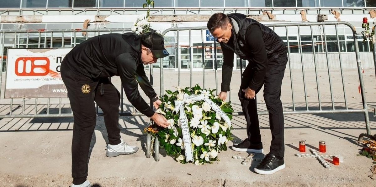 Divan gest! Predstavnici Lugana položili venac na mestu tragedije u Novom Sadu!