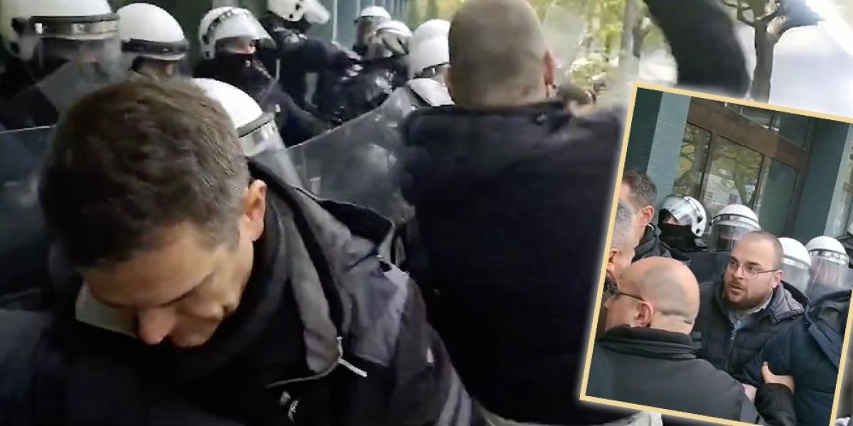 Opozicija ponavlja scenario Gorana Ješića! Jurišnik Srđan Đurić udario policajca, kamere sve zabeležile! (VIDEO)