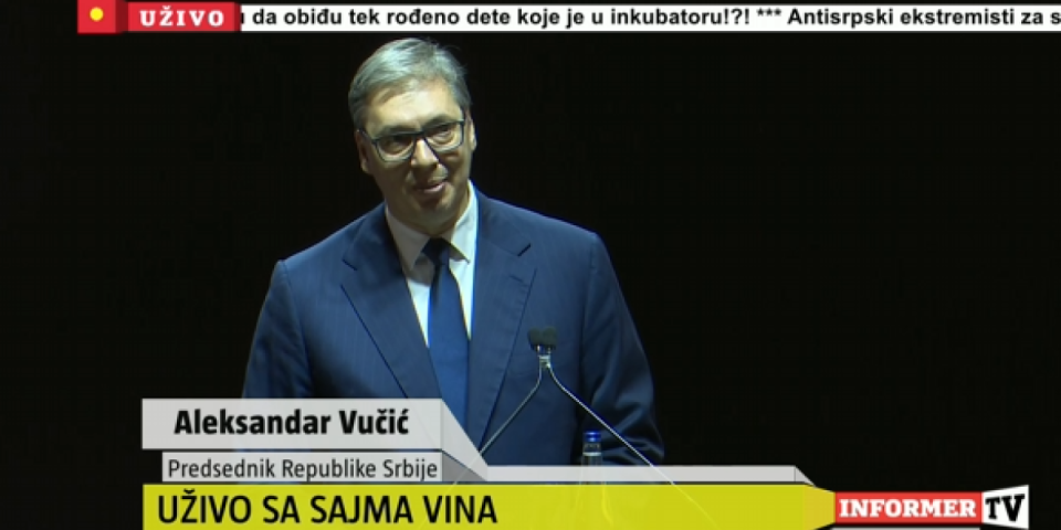 VUČIĆ NA OTVARANJU "VINSKE VIZIJE OTVORENOG BALKANA": Ovo je po značaju treći vinski sajam u Evropi! (VIDEO)