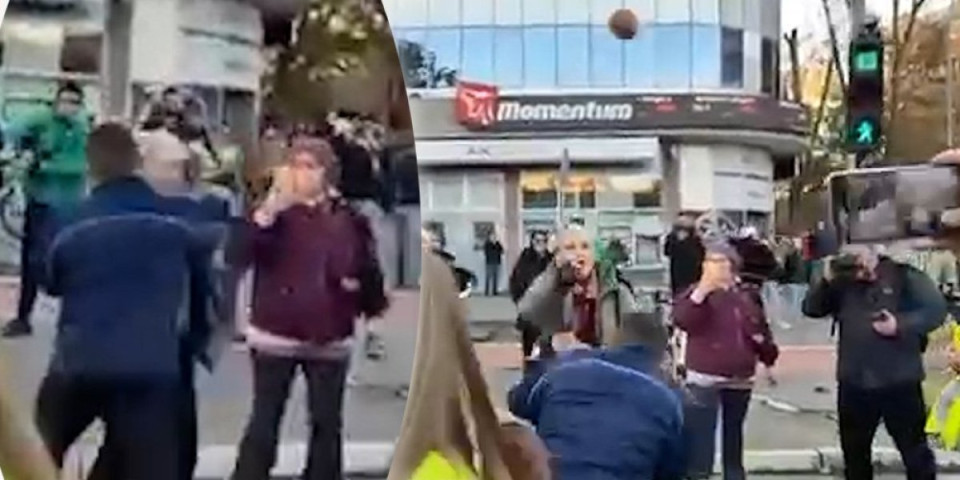 OPOZICIJA TUČE NEDUŽNU ŽENU! Sknadal u Novom Sadu, Gruhonjić i ekipa pokazali pravo lice protesta! (VIDEO)