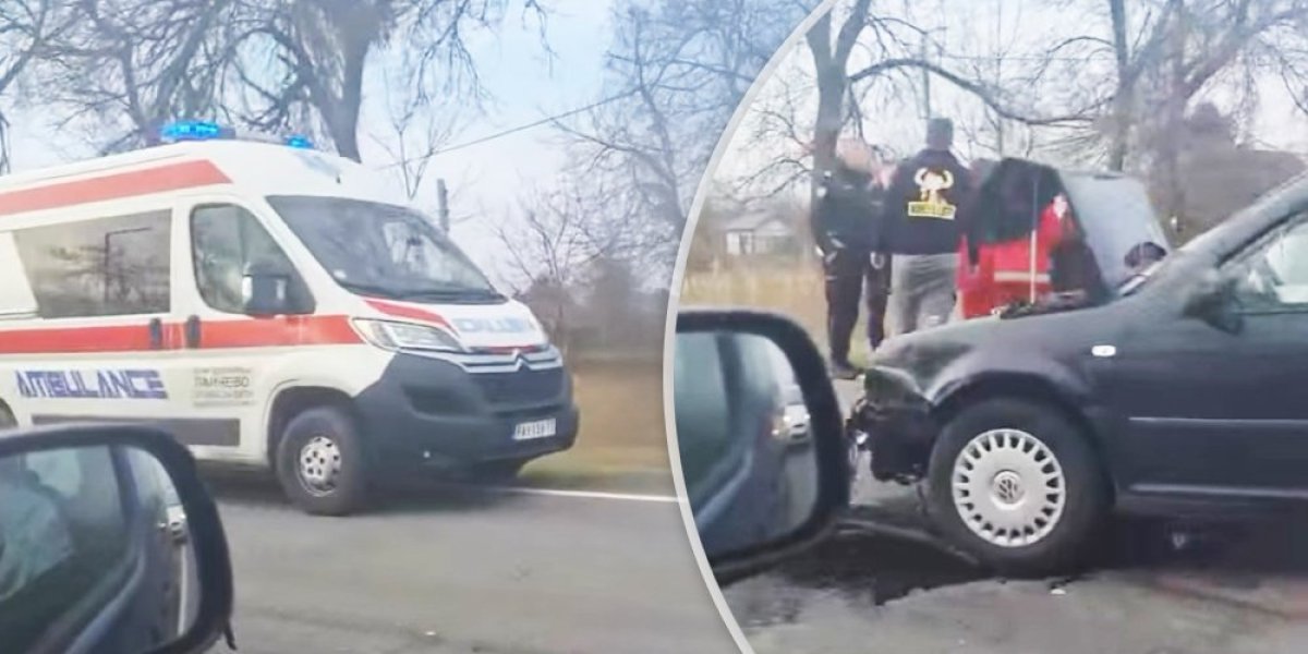 Saobraćajna nezgoda na ulazu u Pančevo! Ekipe hitnih službi na terenu (VIDEO)