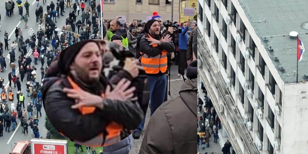 SKANDAL! Kurtijevci u Novom Sadu: Na protestu promovišu dvoglavog orla, simbol velike Albanije! (FOTO/VIDEO)