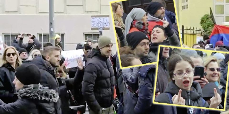 Pravo lice protesta! Pogledajte kako se ponašaju dve mlade devojke na blokadi u Novom Sadu (VIDEO)