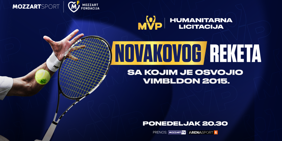 MVP HUMANOSTI - Aukcija Novakovog reketa na ceremoniji MVP by Mozzart Sport!