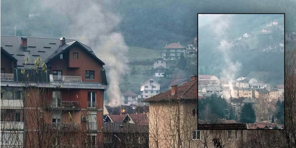 Gori stambena zgrada u Nemanjinoj ulici: Stanari istrčali napolje, dim se vidi i iz drugog dela grada (FOTO)