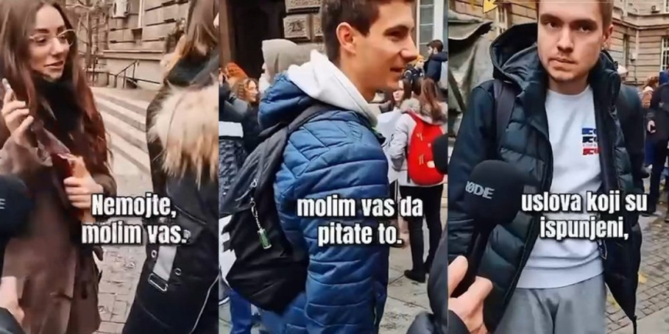 Nemojte molim vas nas da pitate, nama kako se kaže mi radimo! Đilasovi studenti "igraju" samo onako kako to od njih traže mentori koji ih plaćaju! (VIDEO)