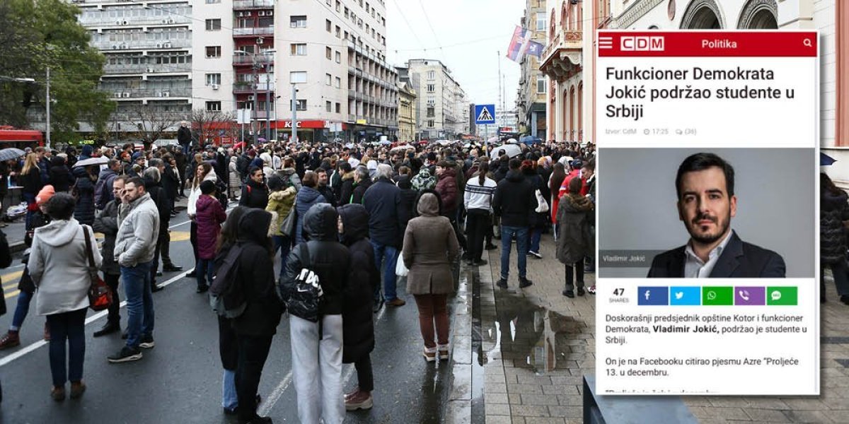 Nastavlja se brutalno mešanje političara iz drugih zemalja - Vladimir Jokić, nekadašnji predsednik opštine Kotor podržao proteste u Srbiji!