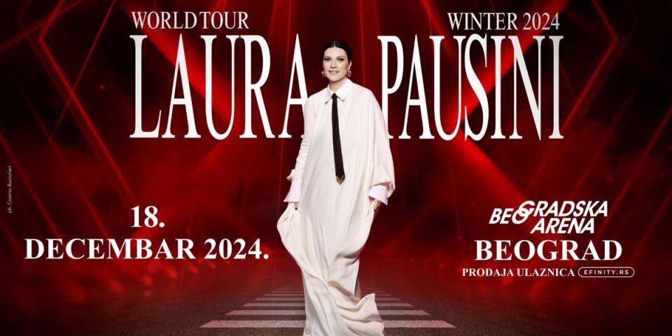 Laura Pausini večeras osvaja Beograd – Italijanska muzička ikona od 20h u Beogradskoj Areni