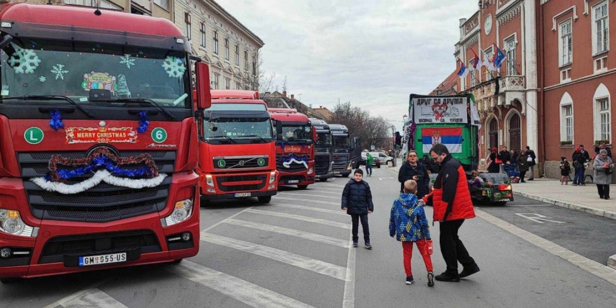 Kamiondžije velikog srca! Šofer Mraz donosi deci paketiće! Konvoj putuje kroz celu Srbiju