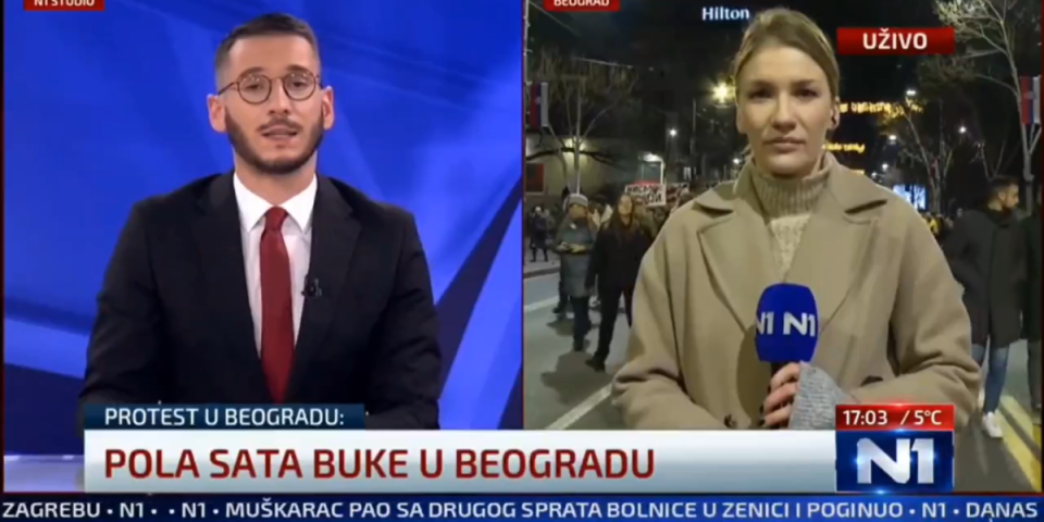 Novinari N1 utučeni: Protest je trebalo da traje do 18 časova, ali ljudi se već razilaze! (VIDEO)