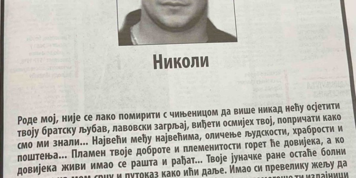 Ubijen Nikola Stanković Pivce