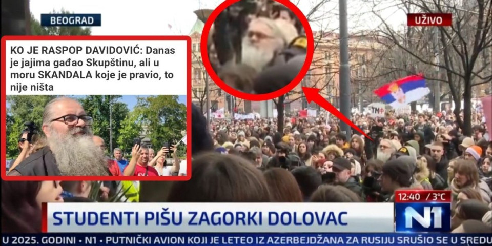 Raspop Antonije na protestu studenata, da li je on novi patrijarh opozicije?!