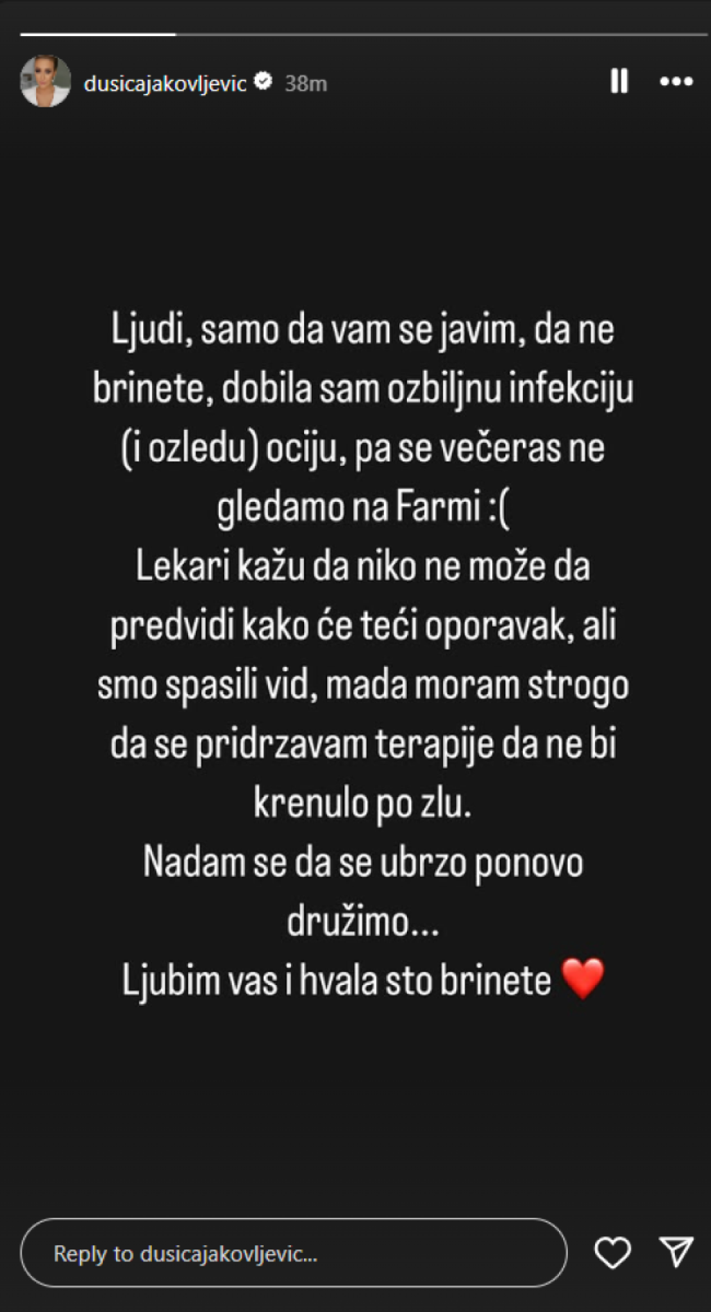 Dušica Jakovljević se povukla sa ekrana: Dobila sam ozbiljnu infekciju, doktori ne znaju ne znaju kako će teći oporavak!