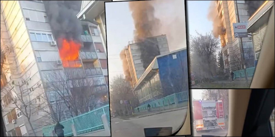 Veliki požar u Nemanjinoj ulici! Gori stambena zgrada, gust dim kulja na sve strane (VIDEO)