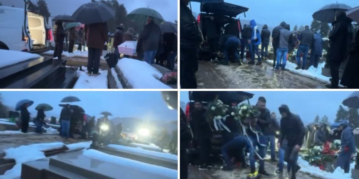 TUGA I JAUCI SE PROLAMAJU CETINJEM! Sahranjeni Jovan i Vukan sa stricem, jedan detalj na sanduku kida dušu (FOTO/VIDEO)