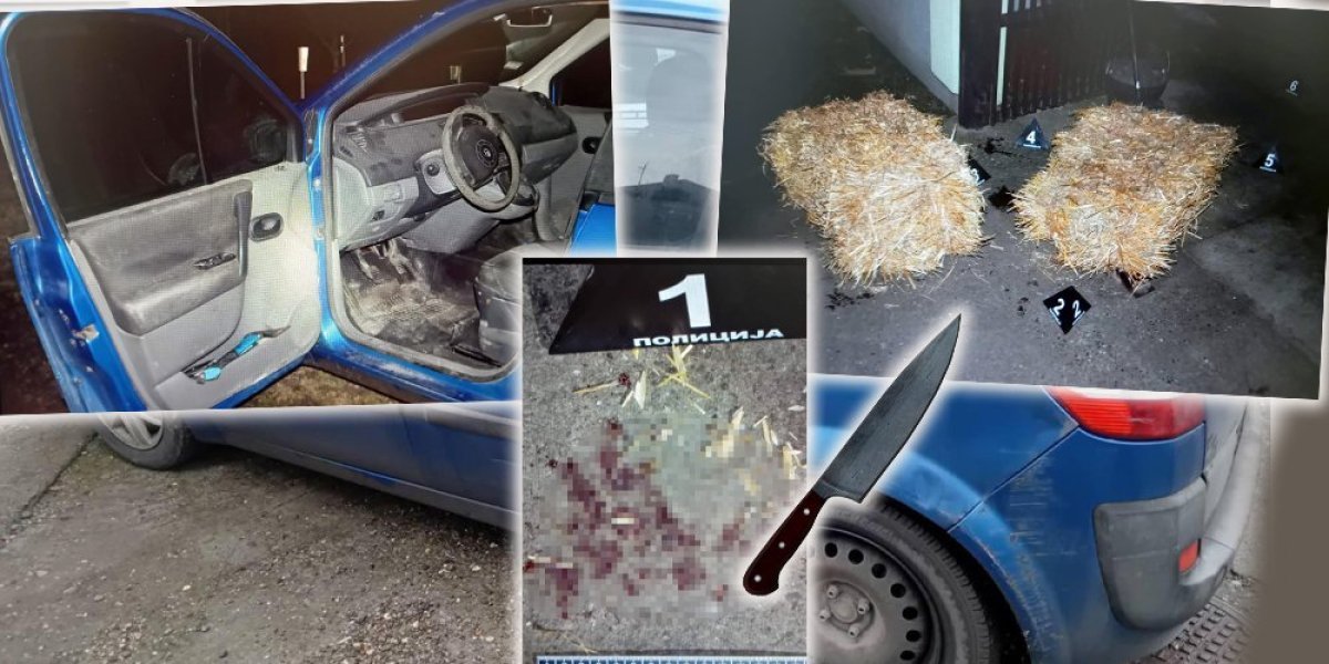 Prve fotografije mesta zločina na Badnji dan u Inđiji: Tragovi krvi na slami, a ovo je automobil napadača