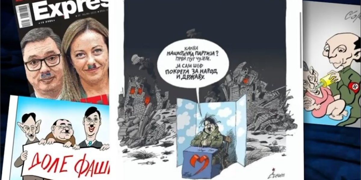 Nije prvi put da Vučića upoređuju sa Hitlerom! Niz karikatura koji pokazuje čistu mržnju opozicije prema predsedniku! (VIDEO)