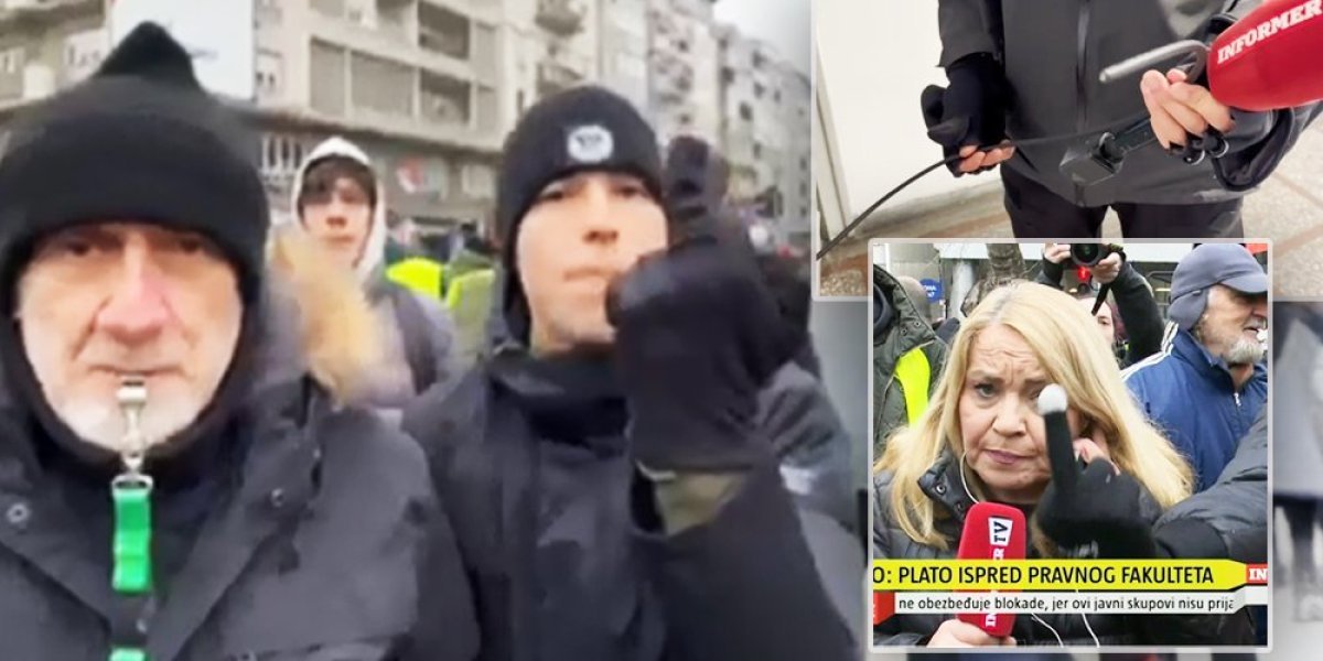 HULIGANI NAPALI EKIPU INFORMERA I PREKINULI UKLJUČENJE! Ekstremisti opkolili novinarku i snimatelja, presekli kabl! (FOTO/VIDEO)