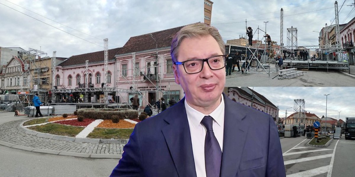 Informer na licu mesta! Još par sati do velikog skupa u Jagodini: Narod čeka predsednika Vučića, poslednje pripreme u toku (FOTO)