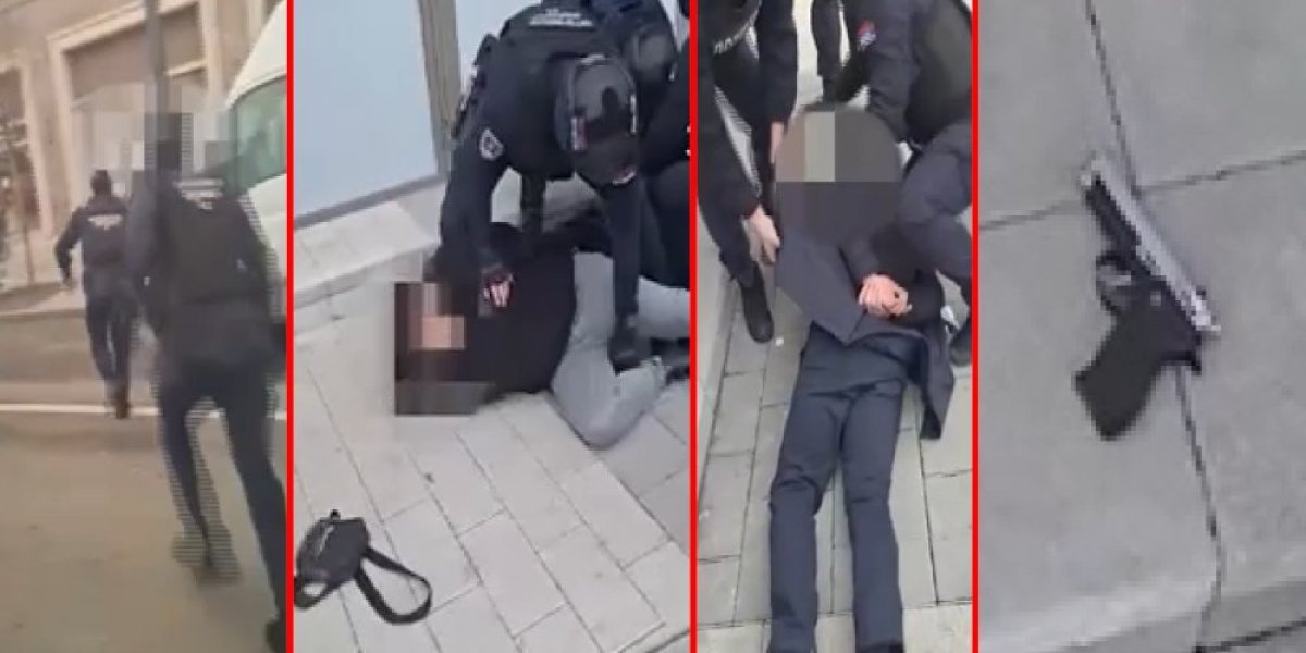 "Počistili" ih nasred ulice: Pogledajte spektakularan snimak hapšenja ubica iz Sremske Mitrovice! (FOTO/VIDEO)