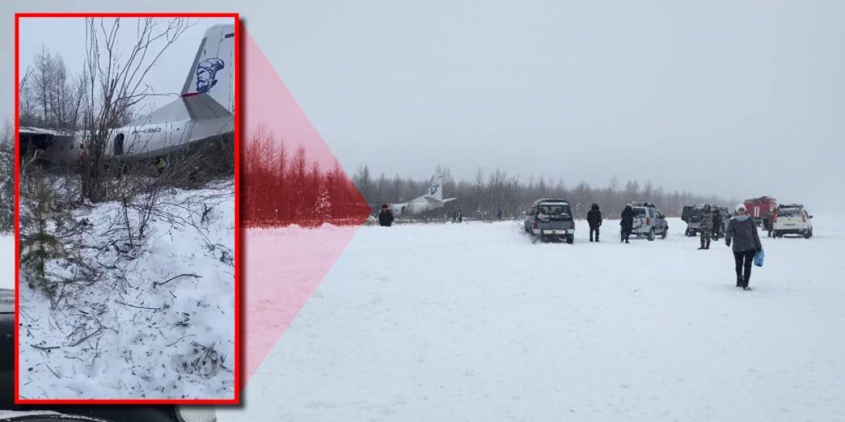 (VIDEO) Ruski avion sleteo sa piste i završio u žbunju! Nadležni na terenu!