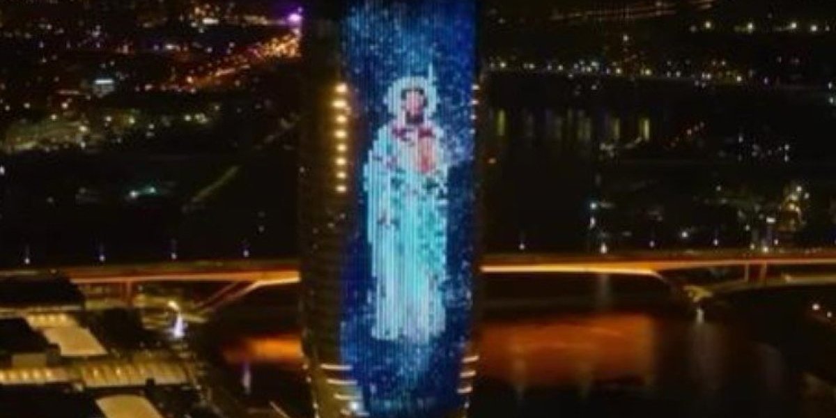 U čast Svetom Savi! Projekcijom na Kuli Beograd obeležen veliki srpski praznik Savindan (FOTO, VIDEO)